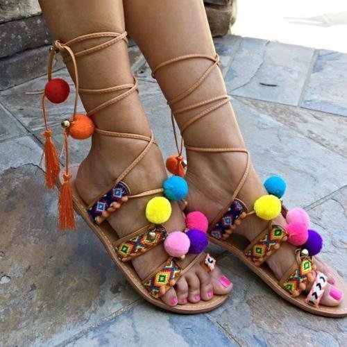 sandali alla schiava colorati
